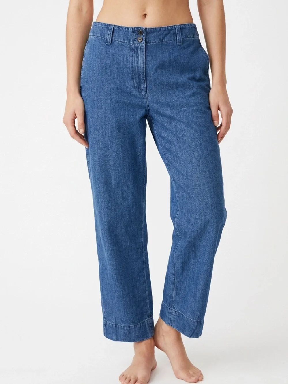 TALBOTS | New England Chino Relaxed Straight-Leg Jeans Women’s Size 6 Petite